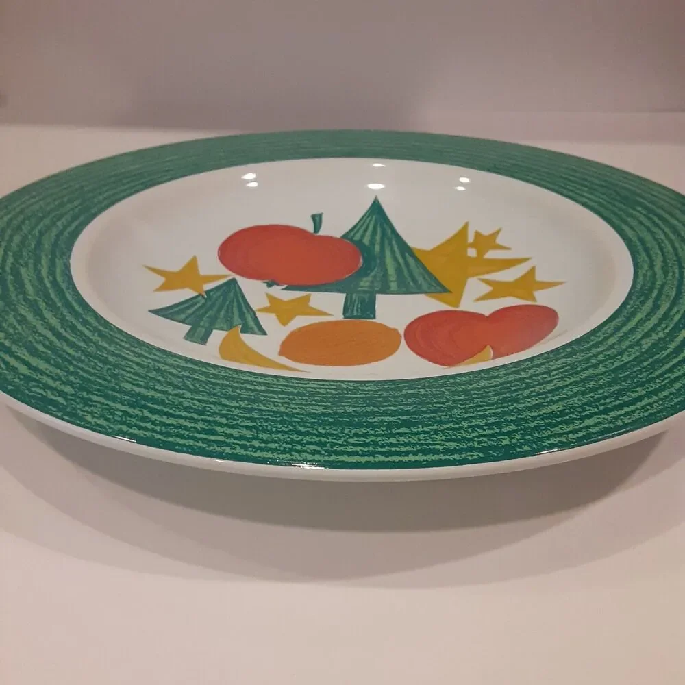 Vintage West Germany Hand Painted Serving Dish 11.75